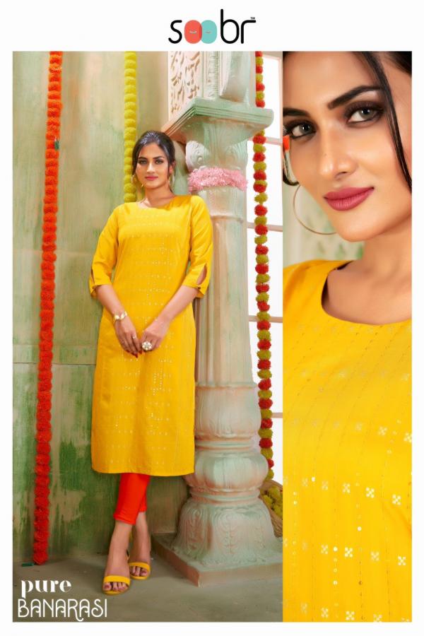 Soobr Banarasi Silk Designer Exclusive Kurti Collection